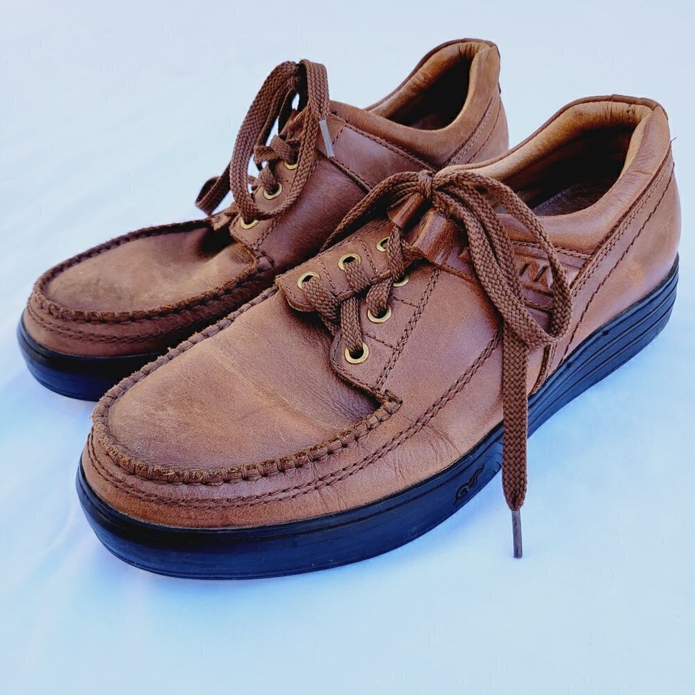 Gravity Defyer GDefy Hansen Dark Brown Leather Lace-up Walking Shoe - TB885DB
